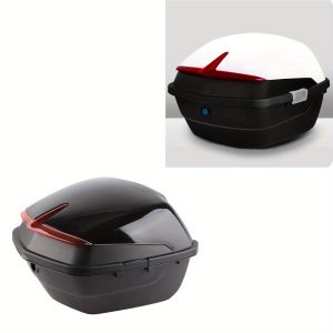 Scooter Tail Trunk Waterproof Impact Resistant Large Capacity Universal Motorcycle Rear Top Box Black