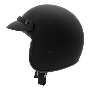 TCMT Matte Black S M L XL Helmet & Visor DOT Adult Motorcycle Scooter 3/4 Open Face